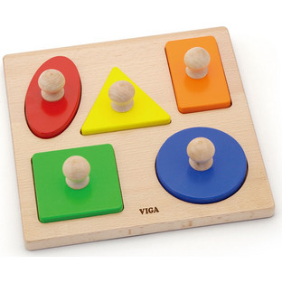 Παιδικό Puzzle Viga Σφηνώματα Σχήματα 5 Κομμάτια