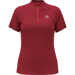 Odlo The 1/2 Zip Essential TRAIL Running Γυναικείο Αθλητικό T-Shirt Μπορντό 313801-30837