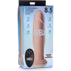 Swell 7X Inflatable & Vibrating Ρεαλιστικός Δονητής για Ζευγάρια με Τηλεχειριστήριο 21.8cm Flesh