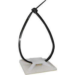 Adeleq Αυτοκόλλητη Βάση Δεματικών 29x29mm 1τμχ Λευκή (19-28280PC)