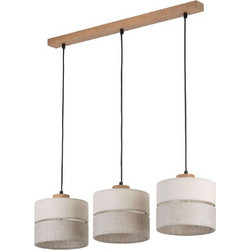 TK Lighting Eco 5771 Κρεμαστό Φωτιστικό Οροφής Ράγα Τρίφωτο E27 Γκρι