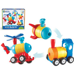 Learning Resources 1-2-3 Build It TM Rocket-Train-Helicopter