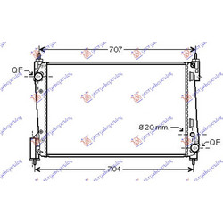 Ψυγειο 1,3 JTD-CDTI (62x39,5)55KW Fiat Grande Punto 05-12 - 039106320
