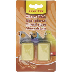 Benelux Mineral Block Πέτρα Ασβεστίου Πτηνών Yellow 2τμχ