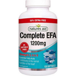Natures Aid Complete EFA Ιχθυέλαιο 1200mg 135 Μαλακές Κάψουλες