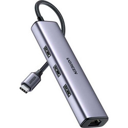 Ugreen CM475 USB Hub 3.0 USB-C με 4 Θύρες USB-A / Ethernet