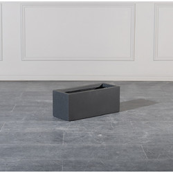 Spacegreen Γλάστρα Πήλινη Ορθογώνια Solid Μαύρη S 50x20x20 εκ