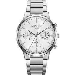 Roamer Ανδρικό Ρολόι Χρονογράφος με Ασημί Μεταλλικό Μπρασελέ R718982411570