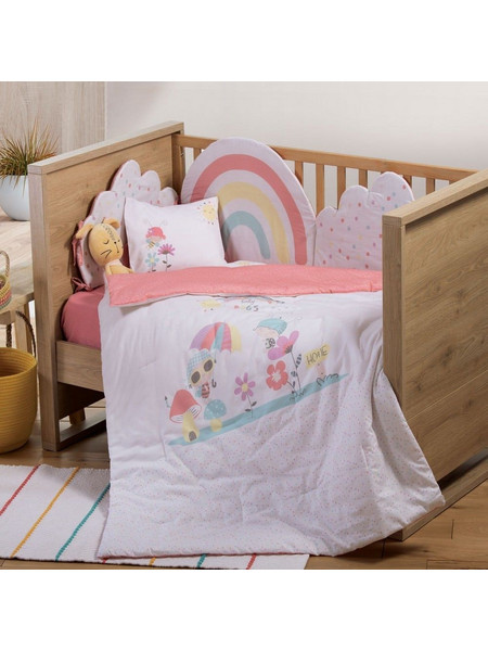 Κουβερλί Βρεφικό Baby Bugs White Nef-Nef 110x140cm Βαμβάκι-Πολυέστερ