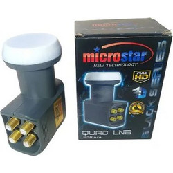 MICROSTAR MSR-424 QUAD LNB 4 ΘΕΣΕΙΣ (ΤΕΤΡΑΠΛΟ LNB QUAD)