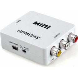 Μετατροπέας Jager (CAH004) - HDMI female σε RCA female - Λευκό CAH004