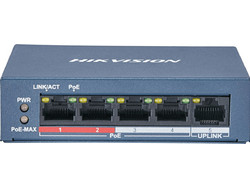Hikvision DS-3E0105P-E/M Unmanaged L2 Switch με 5 Θύρες Ethernet 100Mbps