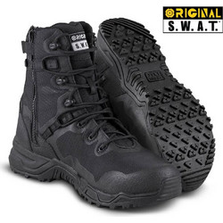 Original S.W.A.T. Alpha Fury 8'' SZ 00853 Άρβυλα Στρατού με Φερμουάρ Μαύρα