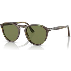 Persol PO3286S 1156/4E Ανδρικά Γυαλιά Ηλίου Στρογγυλά Κοκάλινα Πράσινα με Πράσινο Polarized Φακό