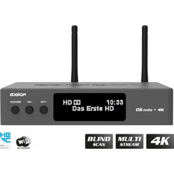 Edision OS MIO Δορυφορικός Αποκωδικοποιητής 4K UHD DVB-S2 / DVB-T2 με PVR & Wi-Fi