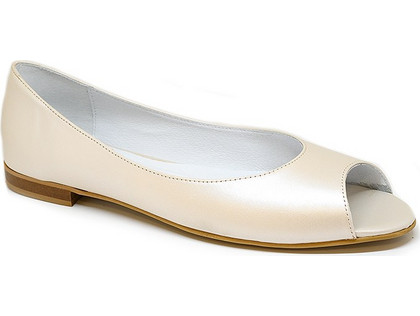 Bigshoes GA1141-13 Δερμάτινο Φλατ Πέρλα