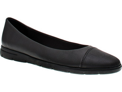 Bigshoes GA1133-01Δ Δερμάτινη Μπαλαρίνα Μαύρη