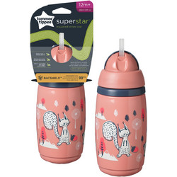 Tommee Tippee Ισοθερμικό Κύπελλο με Καλαμάκι Pink 266ml