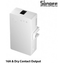 GloboStar 80081 SONOFF THR316 TH ORIGIN Smart LAN & WiFi 2.4GHz Temperature and Humidity Control AC 100-240V Max 16A