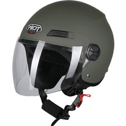 Pilot Fazer Military Green Matt Κράνος Μηχανής Jet 900gr