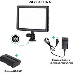 Visico LED-25A LED Video Light kit With Battery and Charger (3200-5600K)