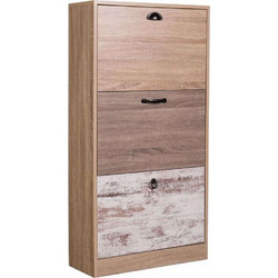 Fylliana Lounge Παπουτσοθήκη Ξύλινη Sonoma Μ60xΠ23.5xΥ117cm 271-123-064