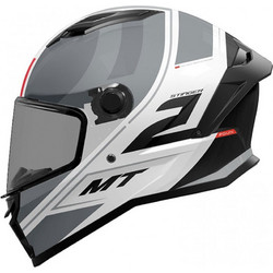 MT Stinger 2 Poun B2 Grey Matt White Κράνος Μηχανής Full Face 1450gr