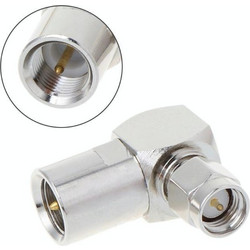 Και οι δύο SMA αρσενικό σε FME RF Plug συνδετήρα ορθής γωνίας διπλωμένο προσαρμογέα για ομοαξονικό καλώδιο (OEM)