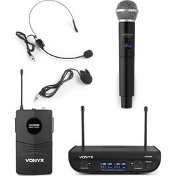 Vonyx WM82C Σετ 2 Ασύρματα Δυναμικά Χειλόφωνα Χειρός