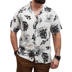 Jack & Jones Ανδρικό Πουκάμισο Βαμβακερό Φλοράλ Κοντομάνικο Slim Fit Λευκό Πολύχρωμο 12222959