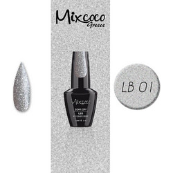 Mixcoco LB-001 Glitter Ημιμόνιμο Βερνίκι Νυχιών 15ml