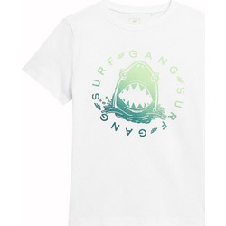 4F Παιδικό T-Shirt Κοντομάνικο Λευκό JSS23T-TSHM283-10S