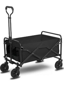 ForHome 921354 Καρότσι Πτυσσόμενο Μεταλλικό Μαύρο 72 λίτρα 73x49x48cm - For Home