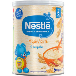 Nestle Φαρίν Λακτέ Βρεφική Κρέμα με Γάλα 6m+ Χωρίς Ζάχαρη 300gr