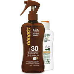 Babaria Sun Protective Sun Oil Spray SPF30 200ml + After Sun 100ml