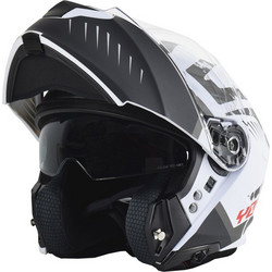 Yohe 935 SV G24 Matt Black / White Κράνος Μηχανής Flip-Up 1600gr