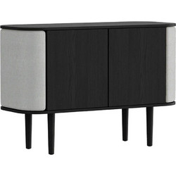 Μπουφές Treasures Horizons S 5106C709-03 109x43x75cm Black Oak-Light Grey Umage Ατσάλι,Ξύλο
