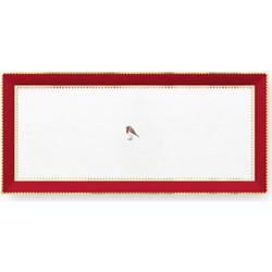 PIP STUDIO ΠΟΡΣΕΛΑΝΙΝΟ ΔΙΣΚΑΚΙ LOVE BIRDS ΚΟΚΚΙΝΟ 33,3cm x 15,5cm