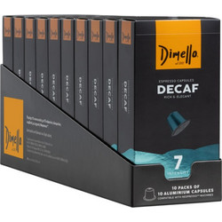 Dimello Κάψουλες Decafeine Συμβατές με Μηχανή Nespresso 100τμχ