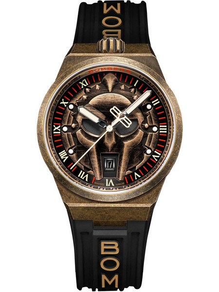 Bomberg BOLT-68 Ανδρικό Ρολόι με Μαύρο Καουτσούκ Λουράκι BF43H3PBR.02-2.12