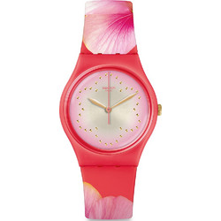 Swatch Fiore Di Maggio Γυναικείο Ρολόι με Φούξια Καουτσούκ Λουράκι GZ321