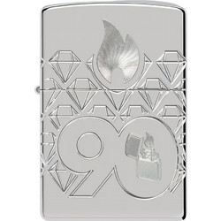 Αναπτήρας Zippo 90th Anniversary Sterling Collectible Lighter 48461 Ασημί