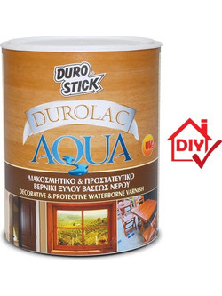 Durostick Durolac Aqua Βερνίκι Επιφάνειας Διαλύτου Gloss Διάφανο 2.5lt