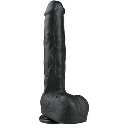 EasyToys Ρεαλιστικό Dildo με Βεντούζα & Όρχεις 29.5cm Μαύρο