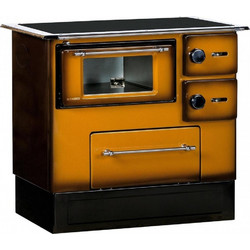 Alfa Plam Regular 46 Brown Ατσάλινη Ξυλόσομπα με Φούρνο 5kW