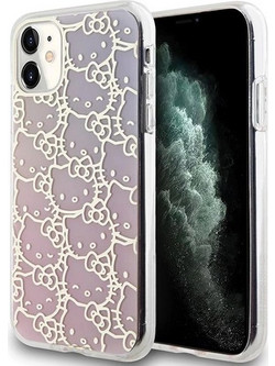 Hello Kitty IML Gradient Electrop Crowded Kitty Head Case for iPhone 11 / Xr - Pink