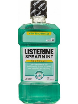 Listerine Spearmint Mouthwash 600ml
