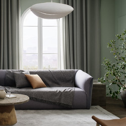 Gofis Home Ριχτάρι Τριθέσιου Καναπέ 180x310 Storm Oil Black 362/14