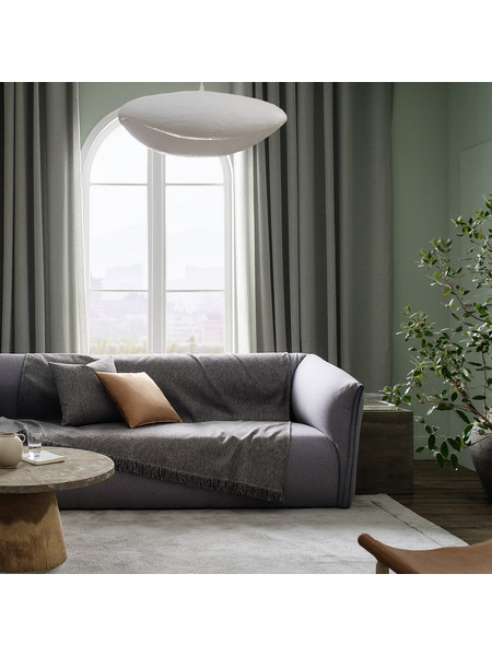Gofis Home Ριχτάρι Τριθέσιου Καναπέ 180x310 Storm Oil Black 362/14