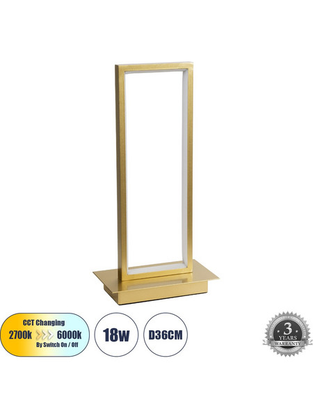 Globostar Cornelie 60462 Πορτατίφ LED Χρυσό Π10xΥ36cm